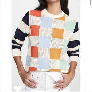 Tory Burch Checkered Pull Over Sweater